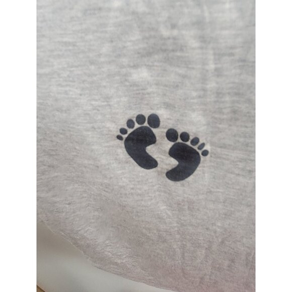 French Pastry "Preggers" Maternity T-Shirt Small Gray - Picture 7 of 9